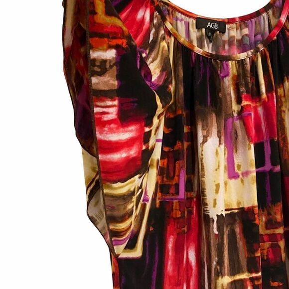 AGB top shirt blouse women’s dressy fall autumn size M medium - EUC - Picture 6 of 6